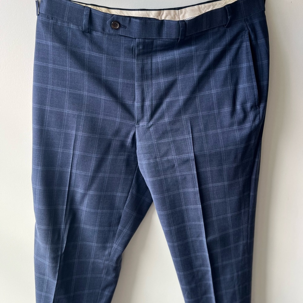 Brooks Brothers Suit Pants with Windowpane Pattern